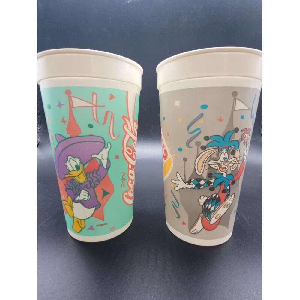 Lot of 2 Walt Disney World Celebrating 20 Magical Years Burger King 32 oz Cup